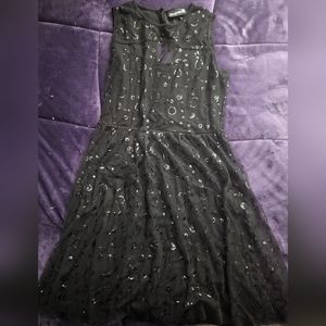 Sourpuss Black Sparkly Sequin Dress Large